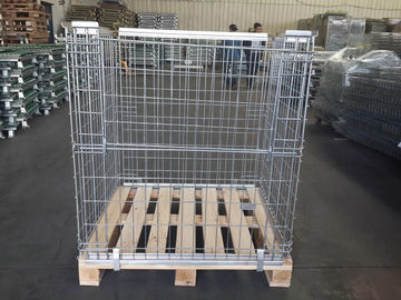 Half Drop Gate Collapsible Wire Container Logistics Wine Industry Use