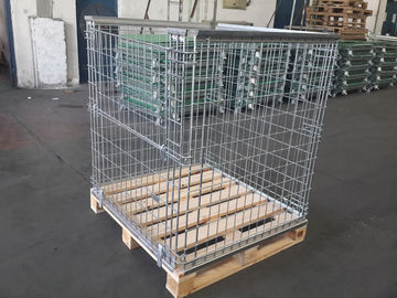 Half Drop Gate Collapsible Wire Container Logistics Wine Industry Use