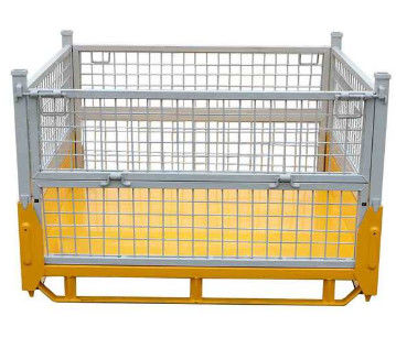 800kg Q235B Steel Industrial Wire Container Stackable For Warehouse