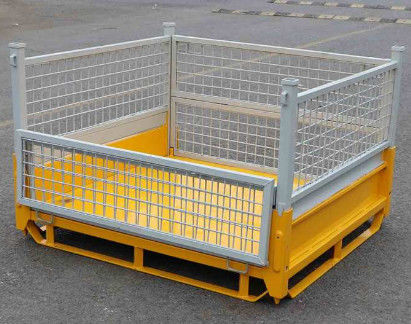 800kg Q235B Steel Industrial Wire Container Stackable For Warehouse